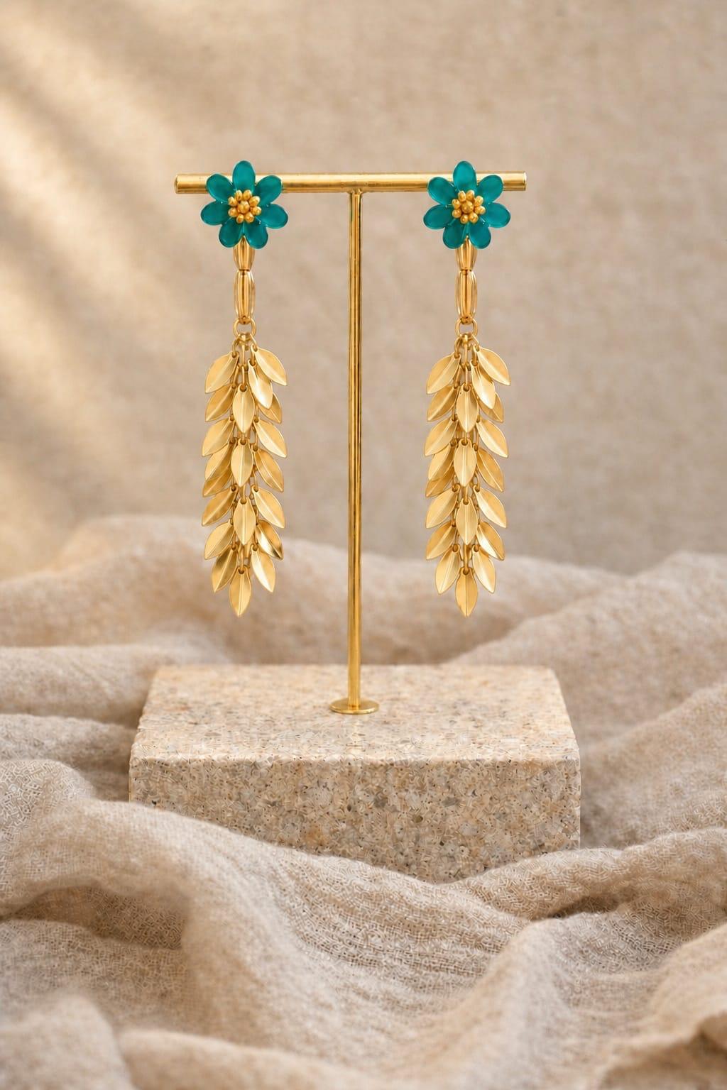 Flor Dorada Pendientes