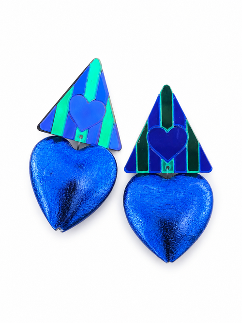 Copper Heart Pendientes