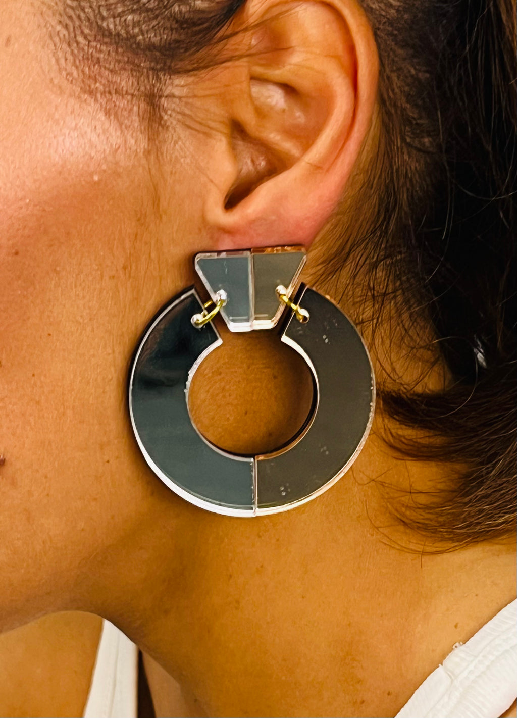 Mirror Circle Pendientes - modelo