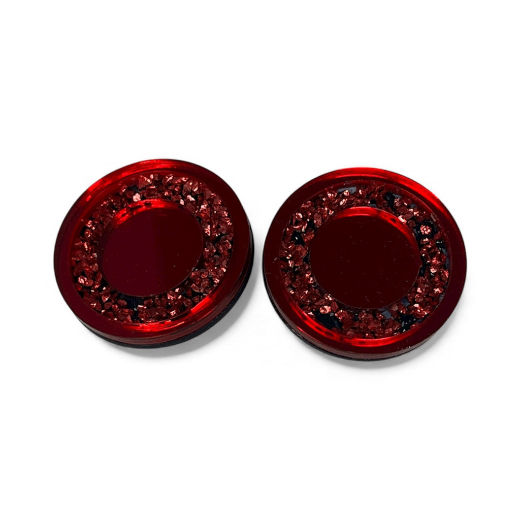 Red Crystal Circle Pendientes - producto