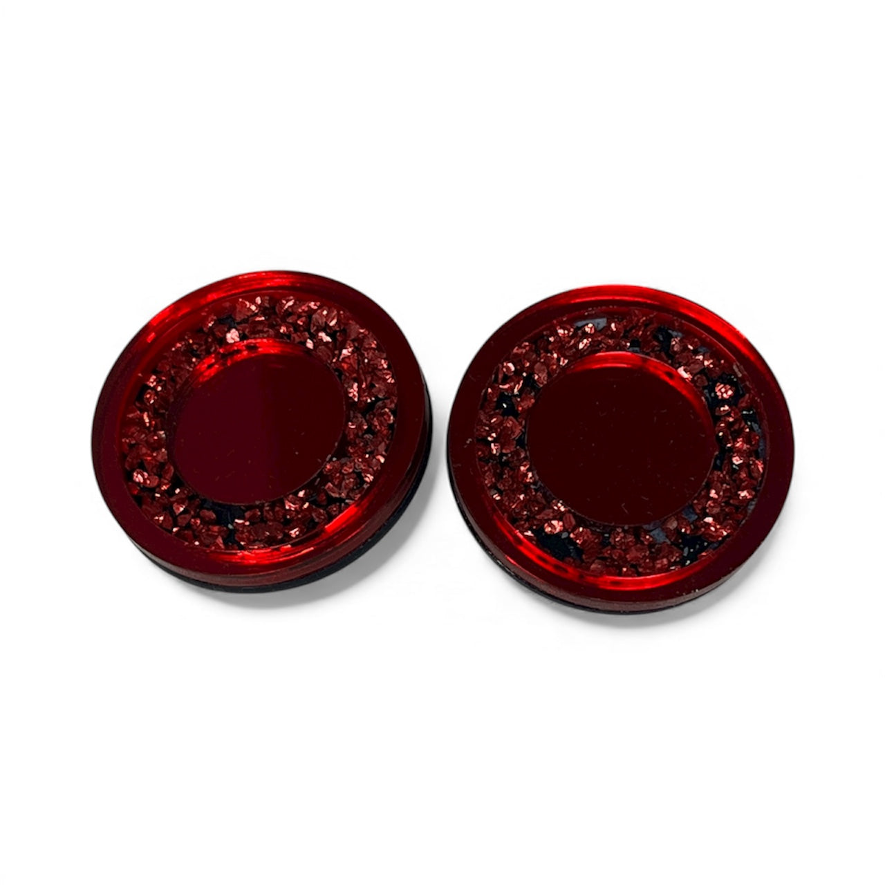 Red Crystal Circle Pendientes - producto