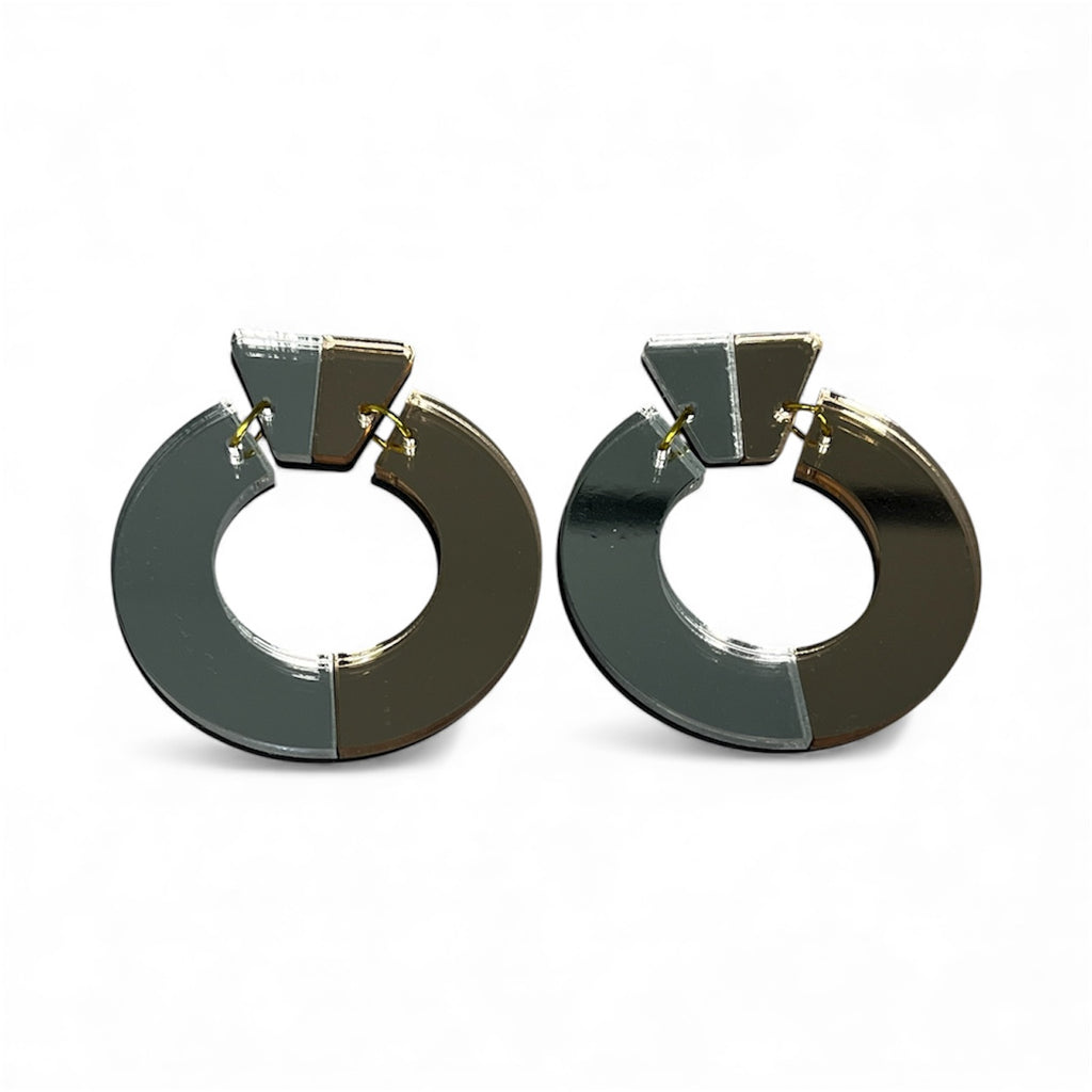 Mirror Circle Pendientes - producto